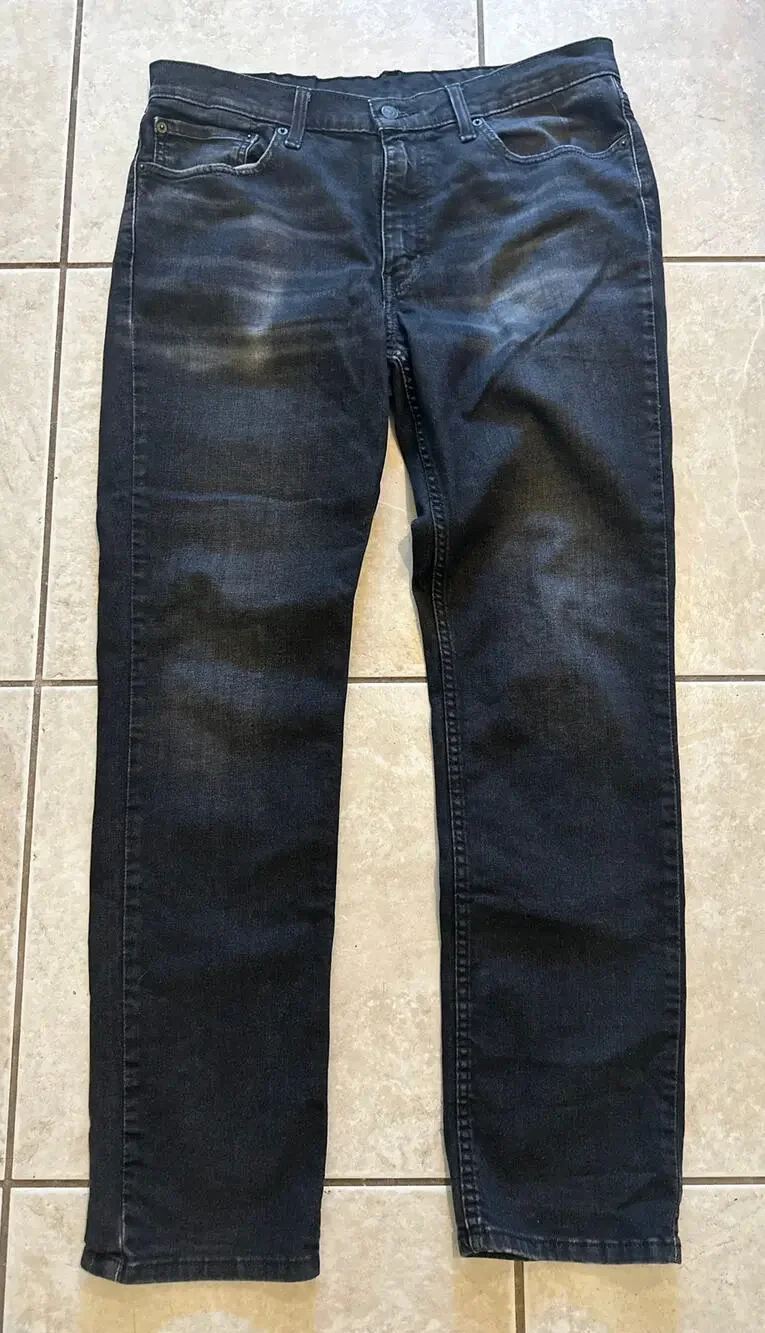 Levi's 511 Slim Fit Men's Jeans Black Stretch Denim Size 36x32